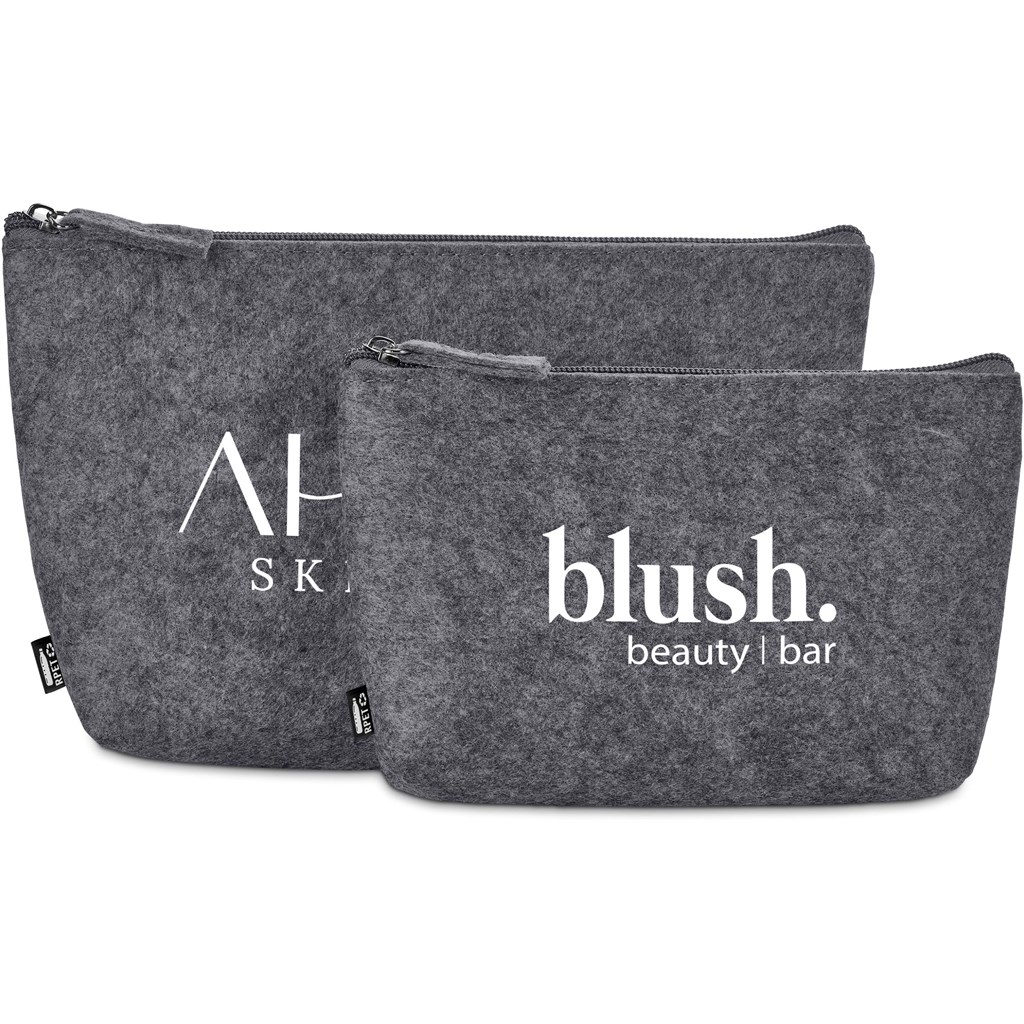 Okiyo Kesho Recycled PET Felt Mini Cosmetic Bag additional Images With Logos